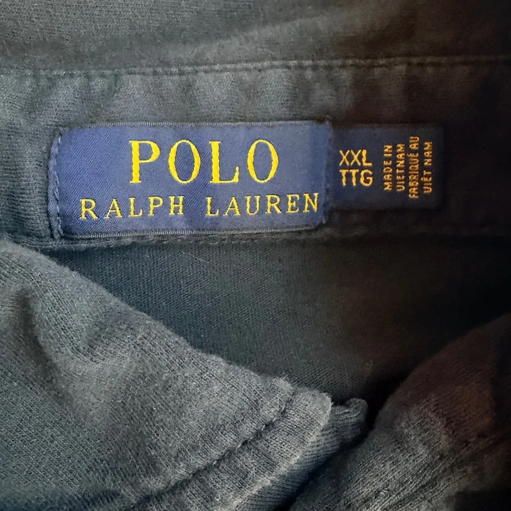 Polo Ralph Lauren Polo Mens XXL Black Custom Slim Fit Cotton Classic Pony Preppy